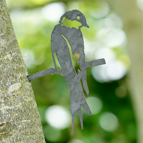 Metalbird vogel in cortenstaal - kleine zwaluw