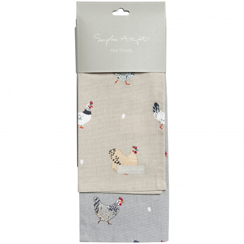 Sophie Allport tea towel - Lay A Little Egg Hen, 2 pcs.