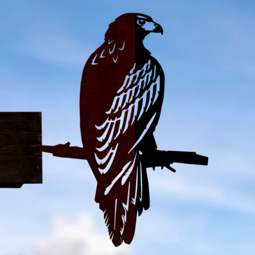 Metalbird bird in corten steel - eagle