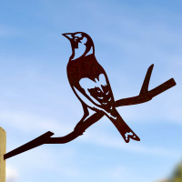 Metalbird vogel in cortenstaal - stillits
