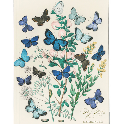 Koustrup & Co. anteckningsbok - fjärilar
