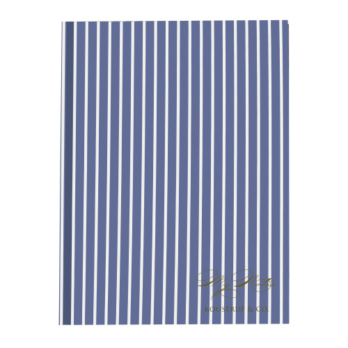 Koustrup & Co. anteckningsbok - randig blå