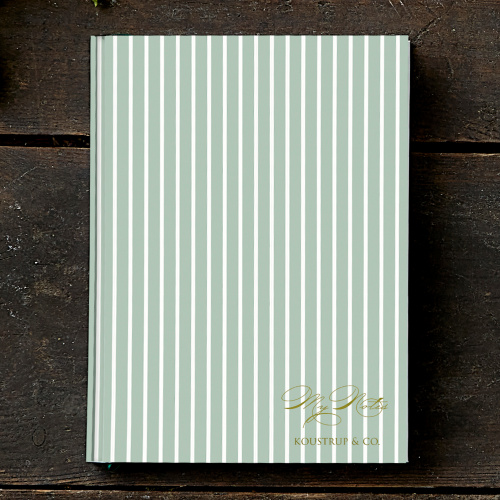 Koustrup & Co. notitieboekje - gestreept groen