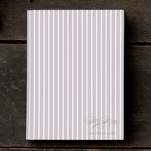 Koustrup & Co. notitieboekje - gestreept roze