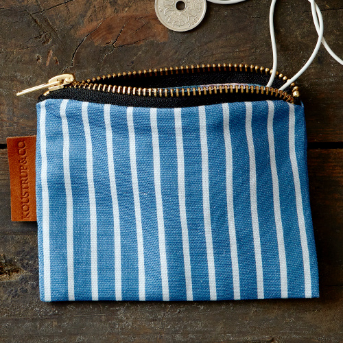 Koustrup & Co. purse - striped blue