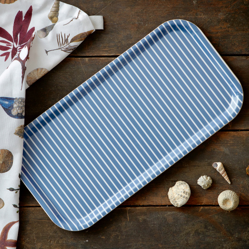 Koustrup & Co. tray, 43x22 - blue stripes