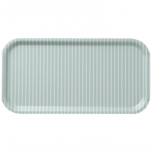 Koustrup & Co. Tablett, 43x22 - hellgrüne Streifen