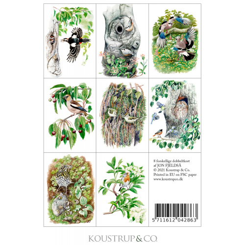 Koustrup & Co. card folder - birds of the forest