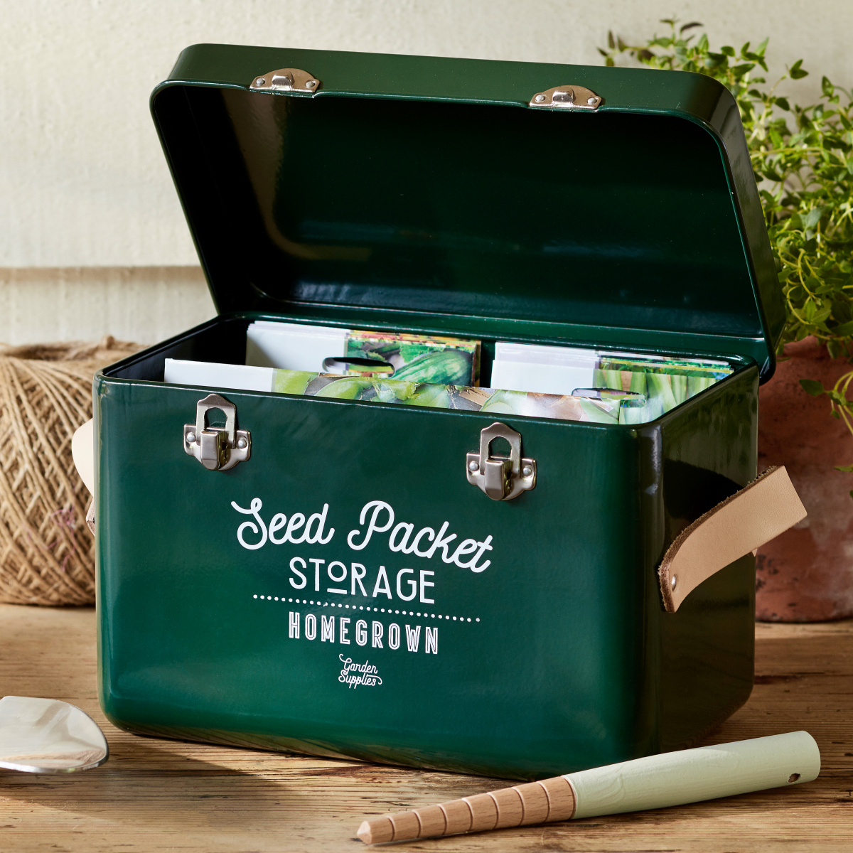 Burgon & Ball kasse til frøposer - grøn