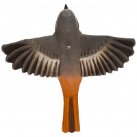 Wildlife Garden wood-carved bird - redstart