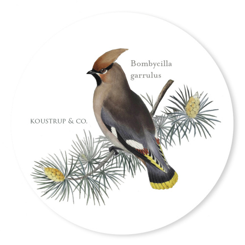 Koustrup & Co. stukjes glas - vogels in naaldhout