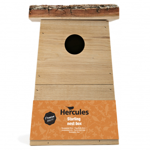 Hercules starling box with bark roof