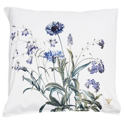 Jim Lyngvild cushion cover, 60x63 - Blue Flower Garden