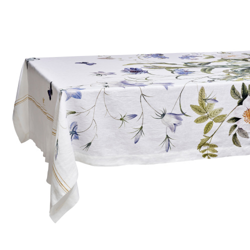 Jim Lyngvild tablecloth, 350 cm - Blue Flower Garden