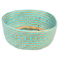 Rex London Seagrass Basket - Turquoise, Small