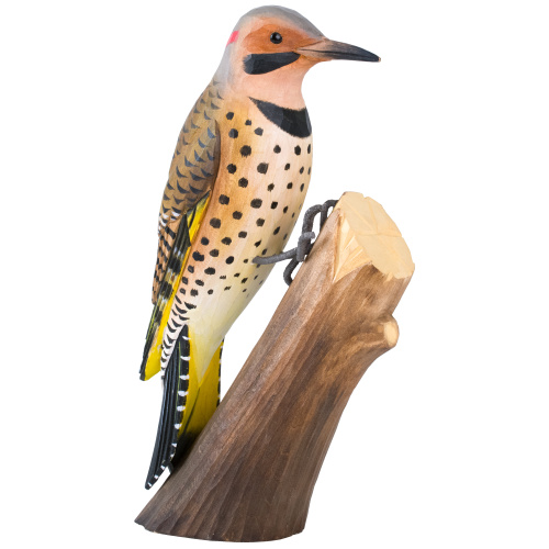 Wildlife Garden wood-carved bird - northern flicker