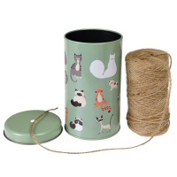 Rex London tin with tie string - cats