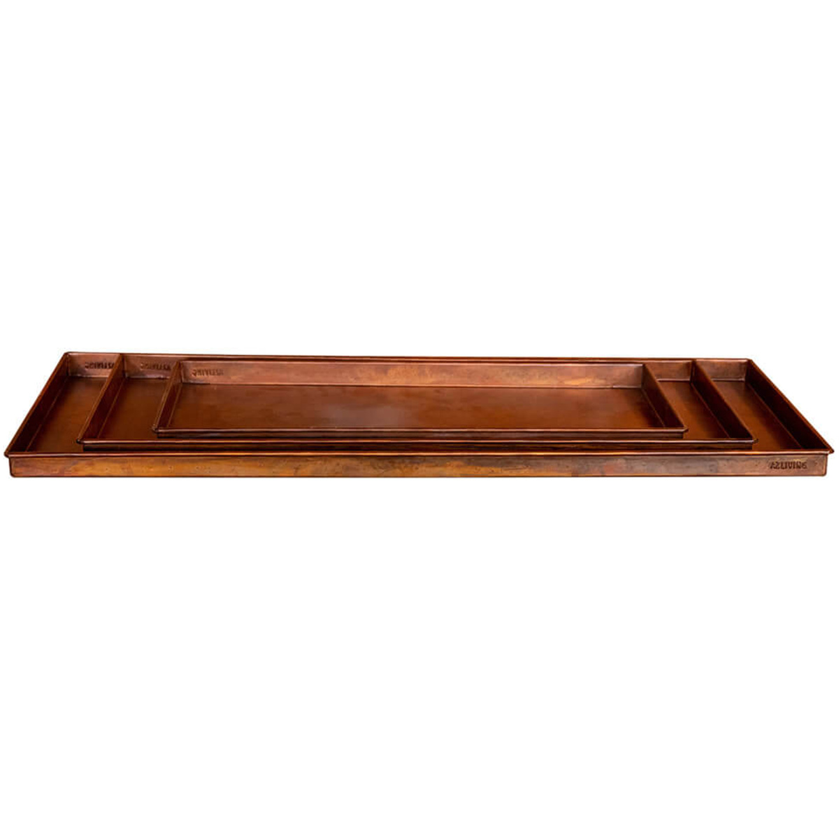 A2 Living trays, 3 pcs. - copper look