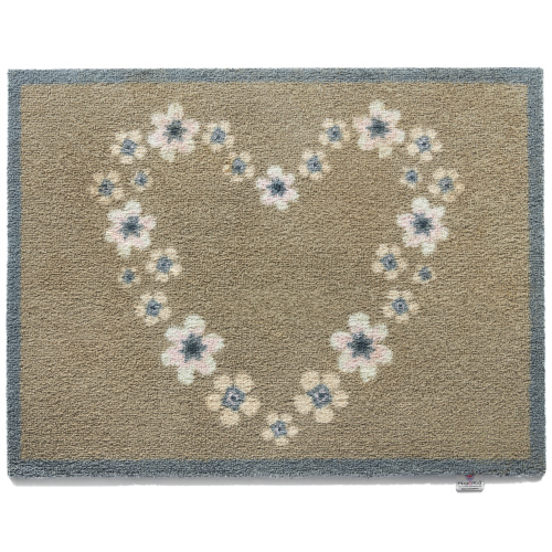 Hug Rug eco doormat, 65x85 - Flower heart