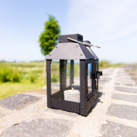 A2 Living lantern in steel, black - 25 cm