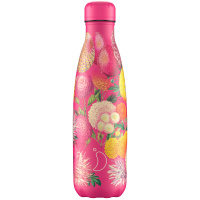 Chilly's thermo drink bottle - Pink flowers