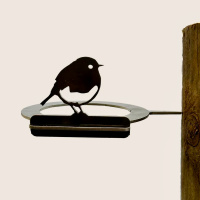 Metalbird bird bath holder in corten steel