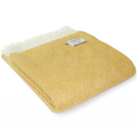 Plaid aus Tweedmill -Wolle - Tuscan Yellow