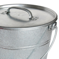 Guillouard zinc bucket with lid - 5 L