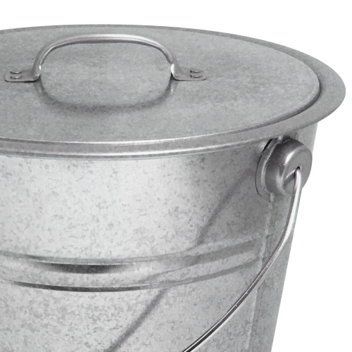 Guillouard zinc bucket with lid - 10 L