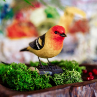 Wildlife Garden vögel aus Holz – Gelber Feuertang