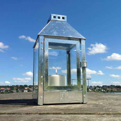 A2 Living lantern in steel, galvanized - 33 cm