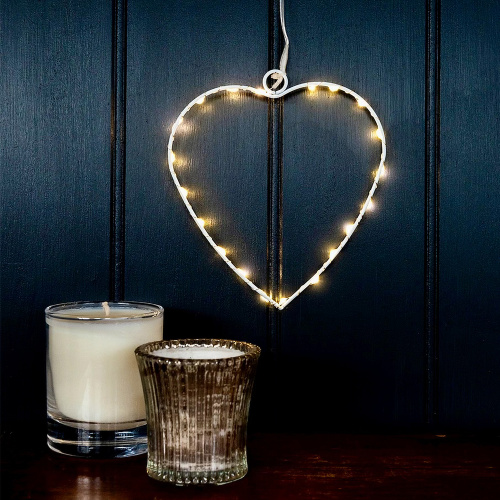 Rex London heart with LED - 14 cm
