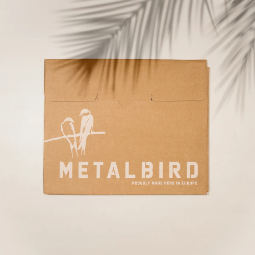 Metalbird fågel i corten stål - koppar snapper