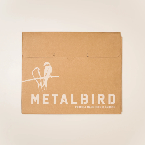 Metalbird bird in corten steel - starling