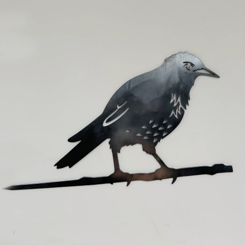 Metalbird fugl i cortenstål - stær