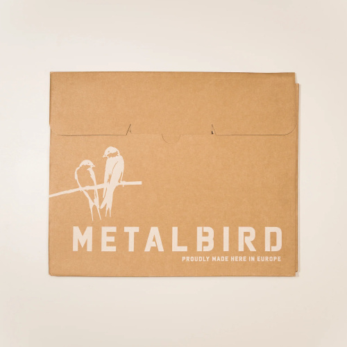 Metalbird fågel i cortenstål - turturduva