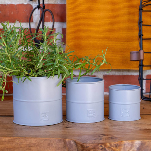 A2 Living plant pots, 3 pcs. - gray