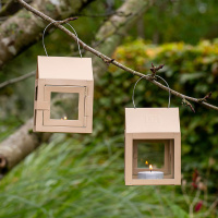 A2 Living lantern for tealight - brown