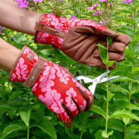 Burgon & Ball gardening gloves, ladies - red oak