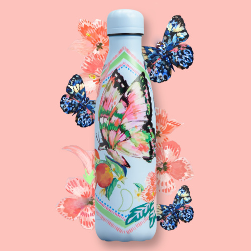 Chilly’s Thermo-Trinkflasche – Schmetterling