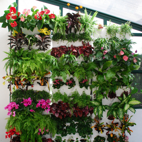 Minigarden Vertikal växtvägg - vit