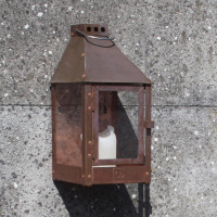 A2 Living wall lantern in real copper - 36 cm