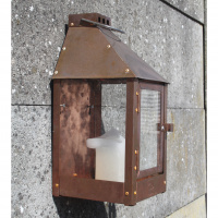 A2 Living wall lantern in real copper - 36 cm