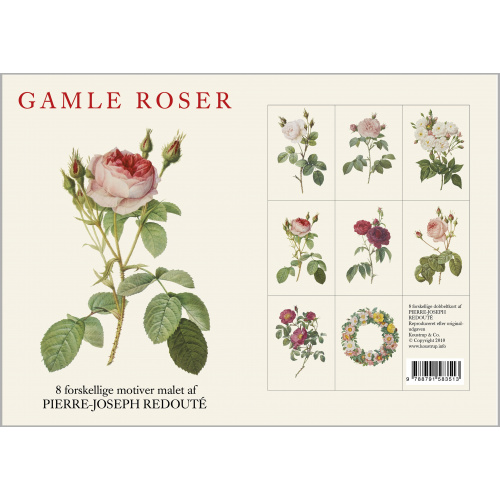 Koustrup & Co. card folder - old roses