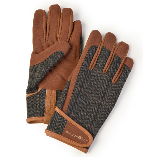Burgon & Ball gardening gloves, men - tweed