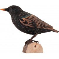 Wildlife Garden wood-carved bird - starling