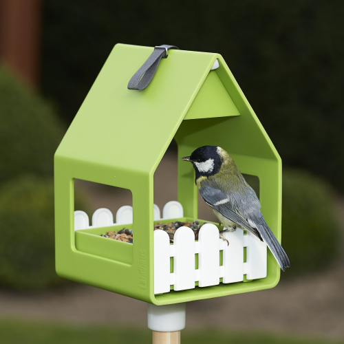 Poétic bird feeder and bird bath - green with...