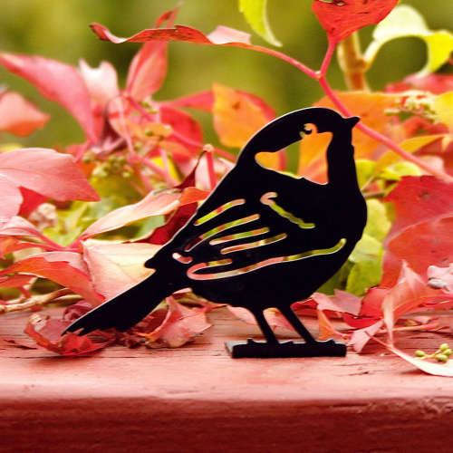 Dieren in het Wildlife Garden dier silhouet - zwarte mees