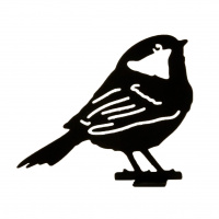 Wildlife Garden animal silhouette - black tit