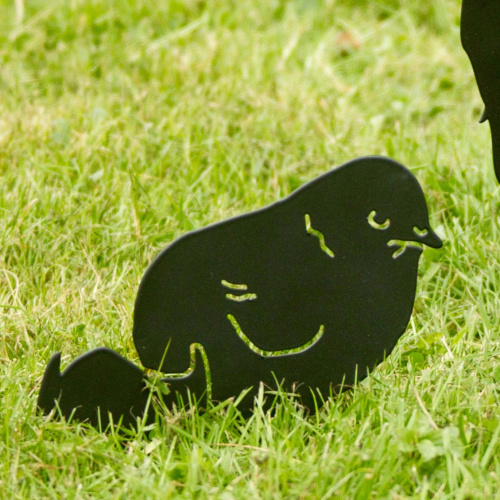 Dieren in het Wildlife Garden dier silhouet - kip met ei